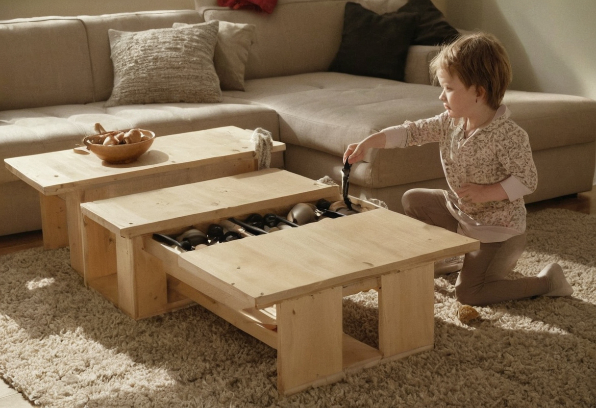 Practical visual for Which modern coffee table suits children, entertaining, sunlight and frequent moves