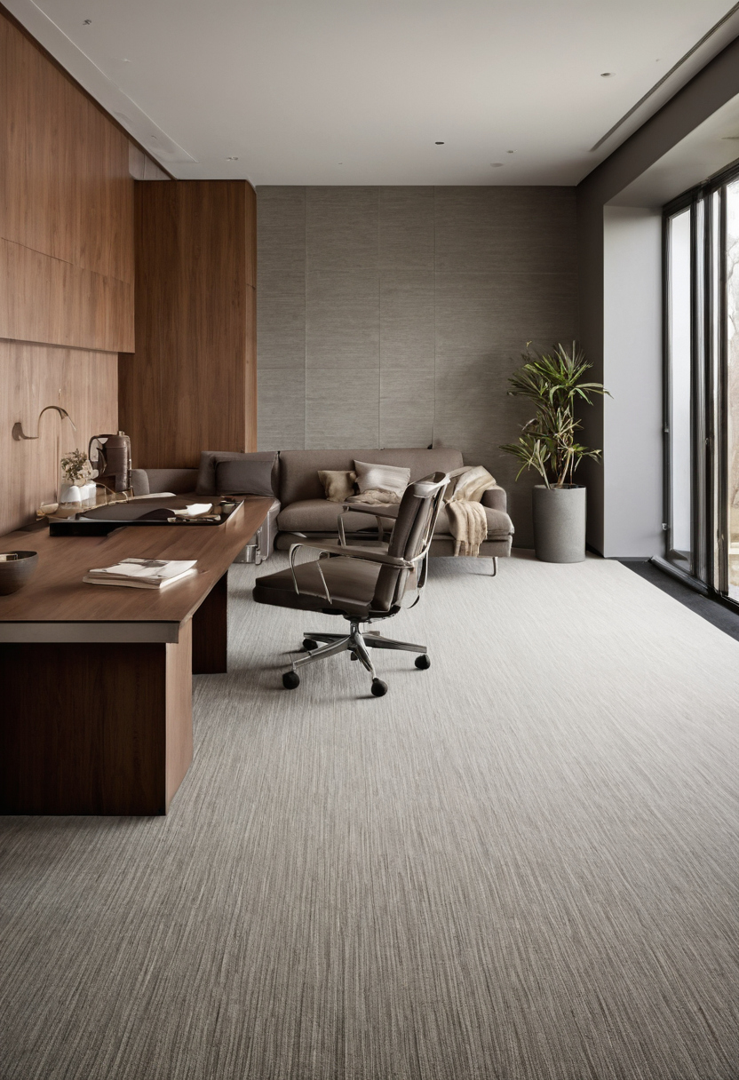 Can an existing sofa and a work desk fit in the same small living room shown in a luxury residential interior